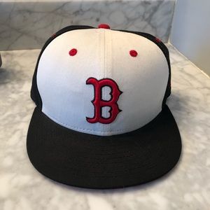 New Era gently used flat brim Red Sox hat